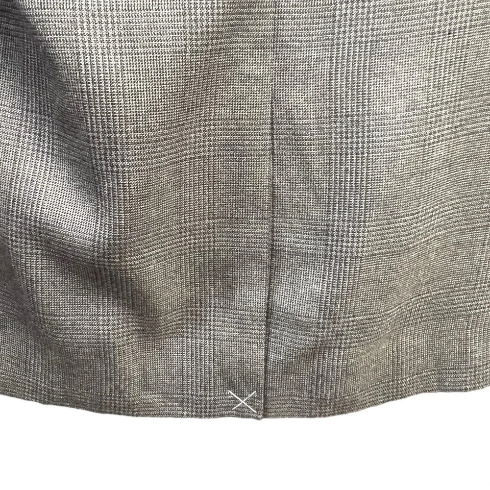 Jos. A. Bank Blazer Mens 43 Reg Grey Silk Wool Glen Plaid Executive 2-Button New